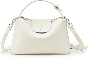 Soft Leather Hobo Satchel for Women, Crossbody Purse with Top Handle