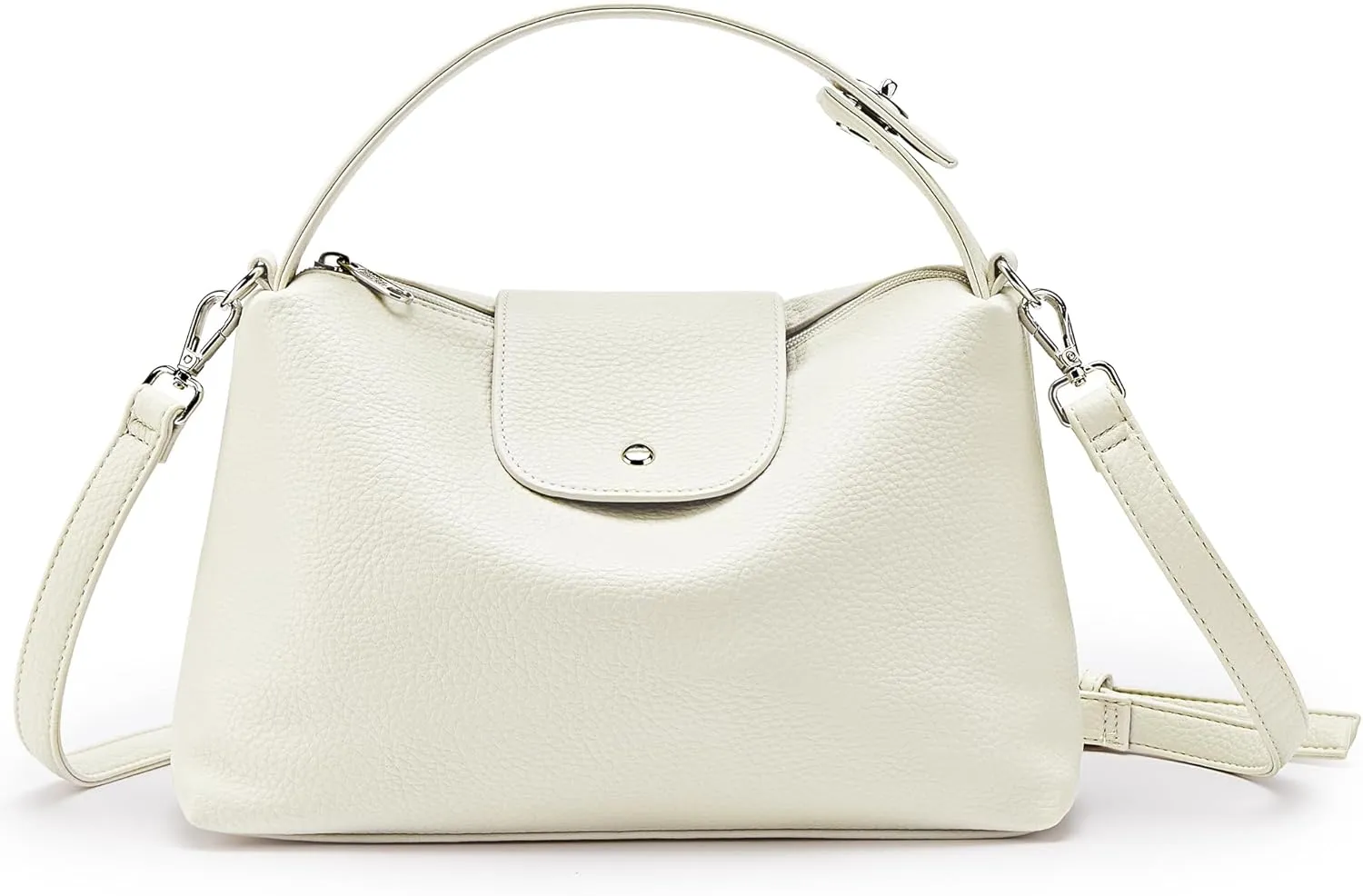 Soft Leather Hobo Satchel for Women, Crossbody Purse with Top Handle