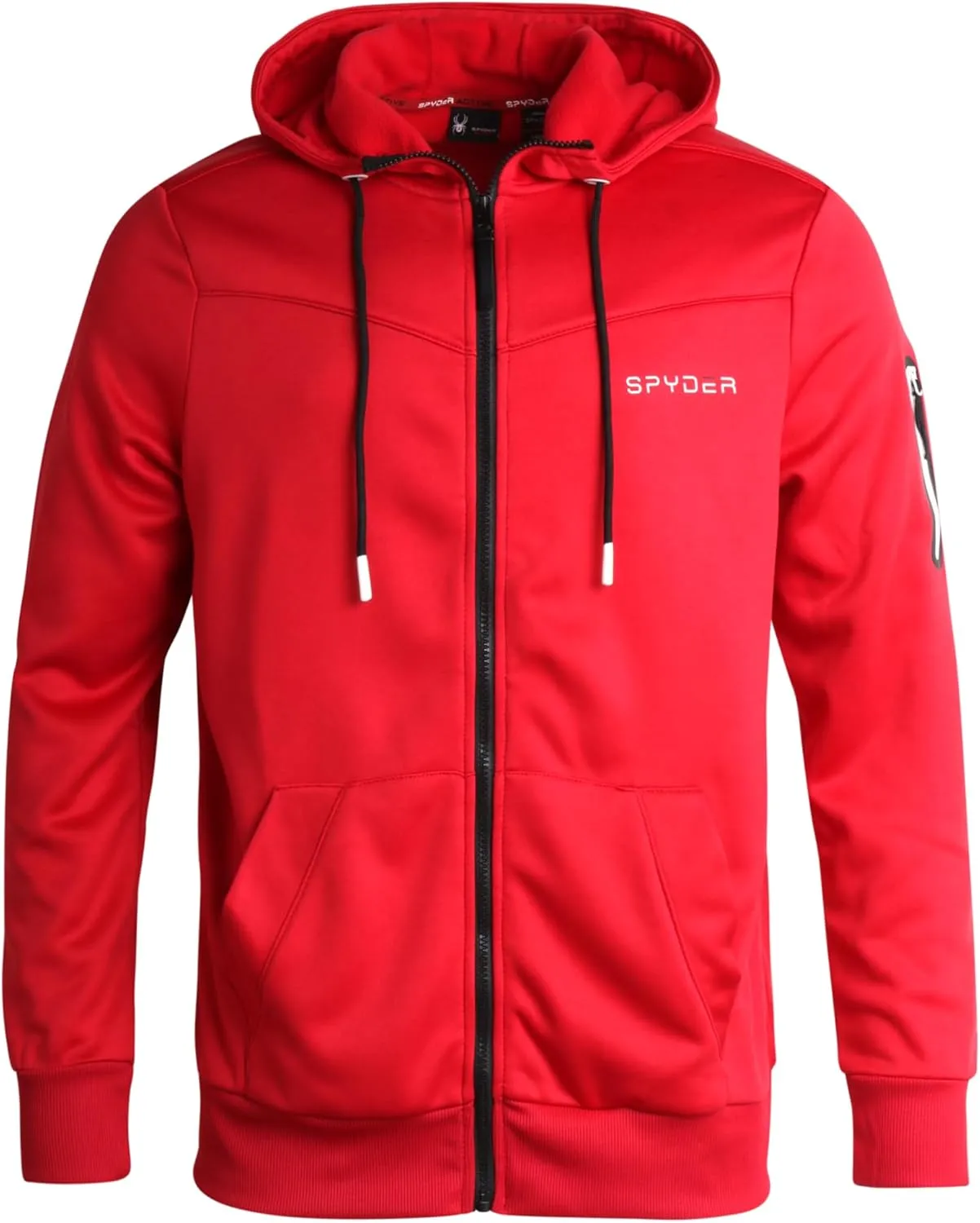 Spyder Men's Active Sweatshirt - Performance Tech Fleece Zip Hoodie Sweatshirt - Workout Full Zip Track Jacket for Men (S-XL)