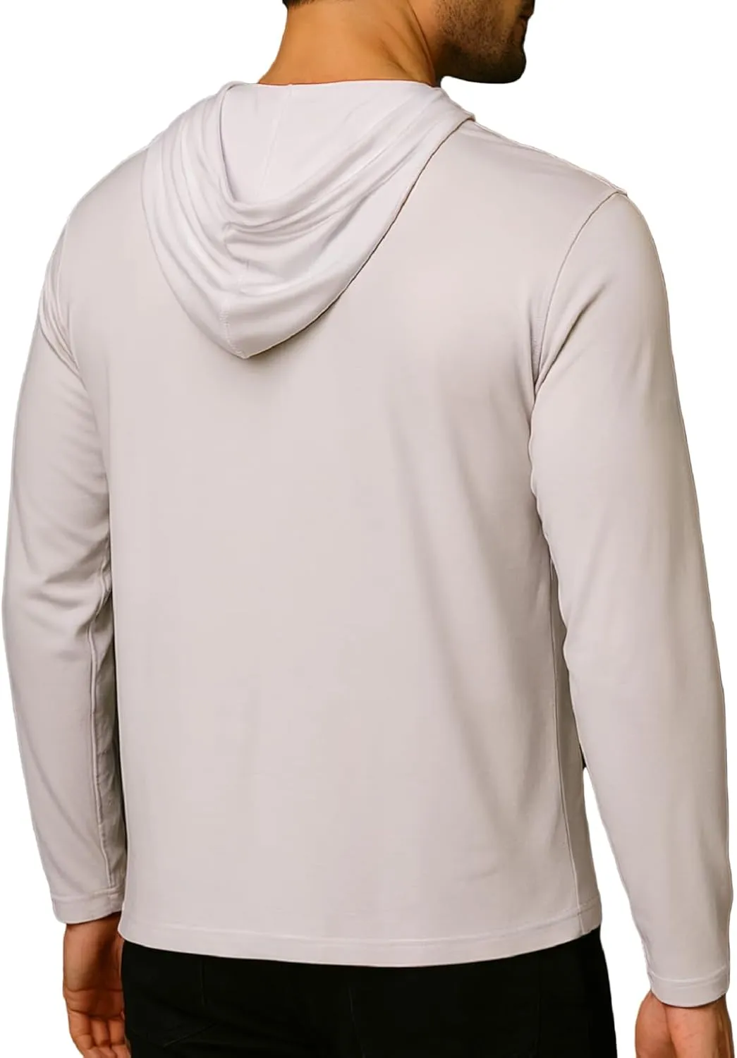 Spyder Mens Crew Neck Long Sleeve Hooded Undershirts/Ultra Soft Stretch Sports T-Shirt Dryfit Athletic Running Workout Shirt