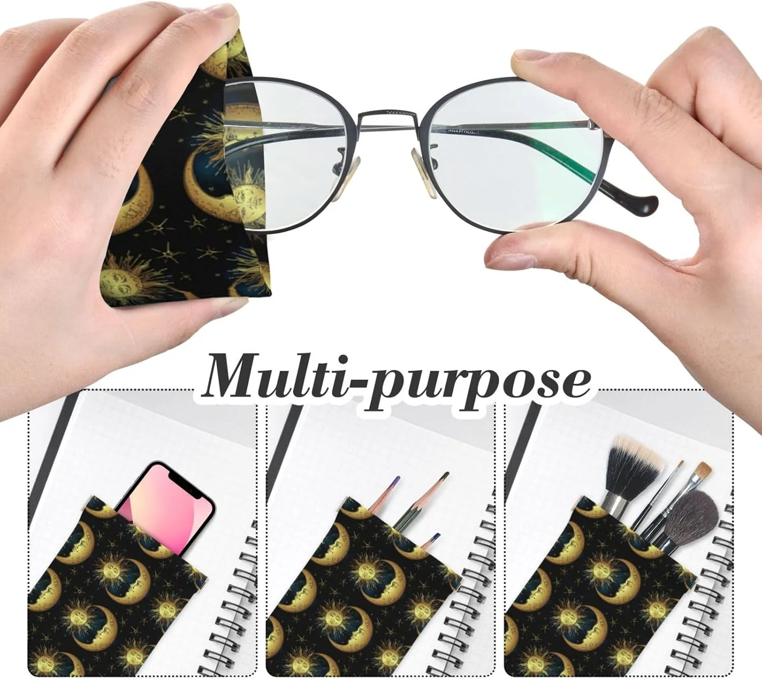 Squeeze Top Sunglass Case Soft Leather Eyeglass Case Portable Sunglasses Pouch