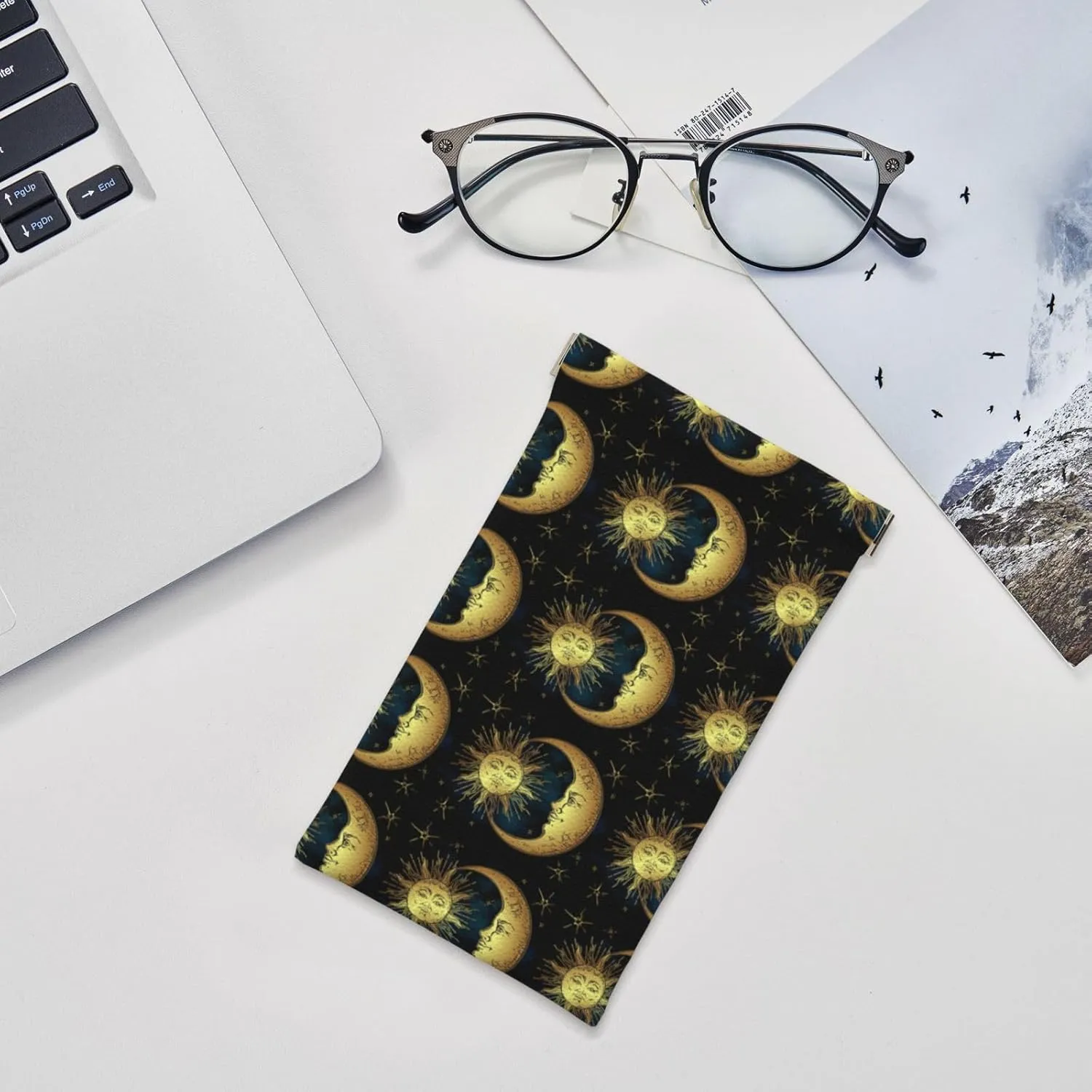 Squeeze Top Sunglass Case Soft Leather Eyeglass Case Portable Sunglasses Pouch