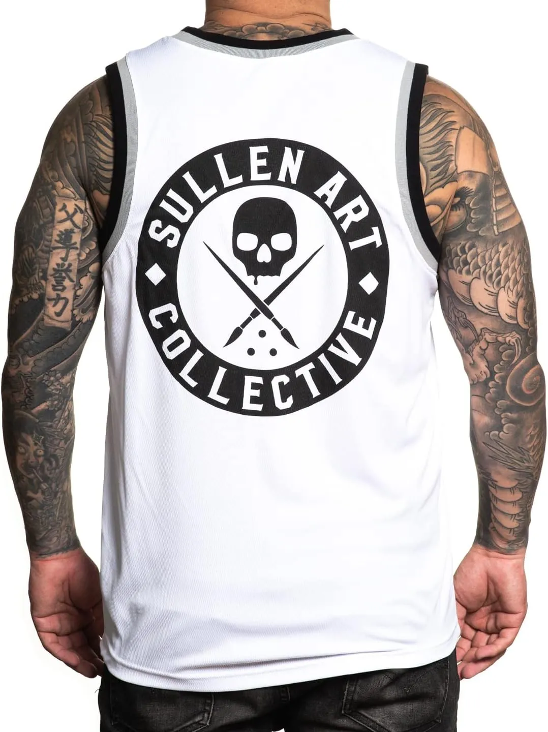 Sullen Men's Badge of Honor BOH Jersey Tank Top (3XLarge, White)