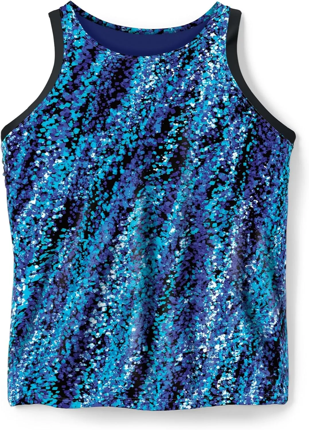 Swim 365 Women's Plus Size Longer-Length Racerback Tankini Top