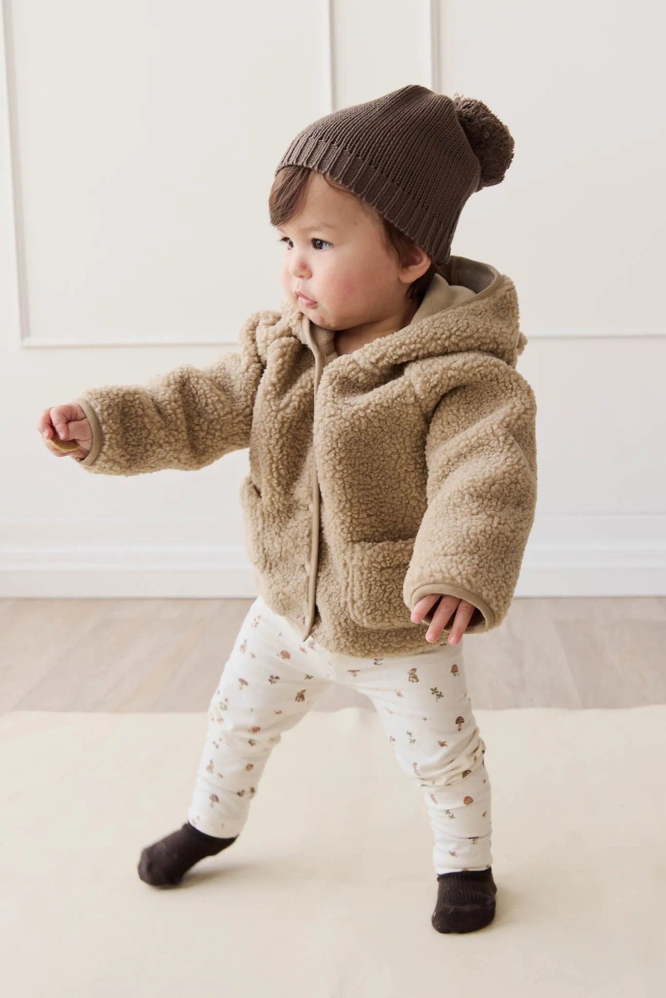Tatum Sherpa Jacket - Cashew
