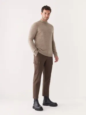 The Yak Wool Mockneck Sweater in Sandstone