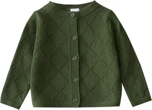 Toddler Baby Girls' Cardigan Sweaters Open Front Long Sleeve Knit Outwear for Girls