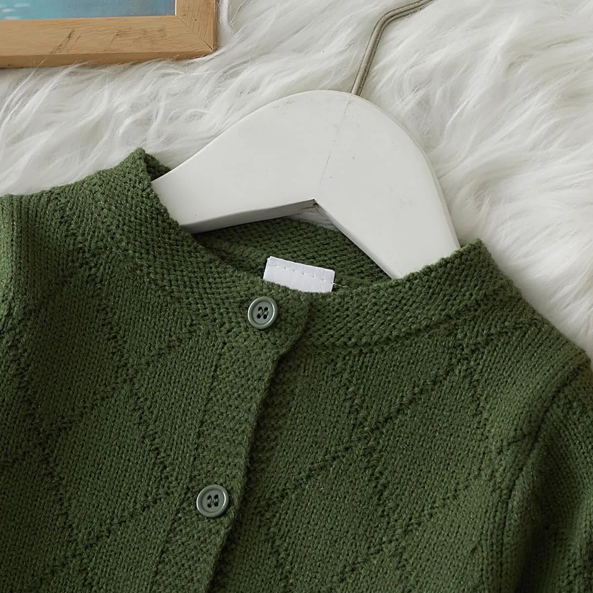 Toddler Baby Girls' Cardigan Sweaters Open Front Long Sleeve Knit Outwear for Girls