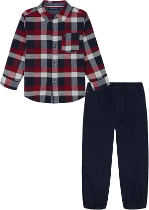 Tommy Hilfiger boys 2pc Woven Shirt Pant Set