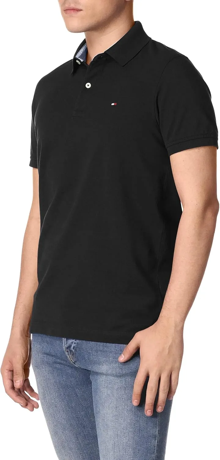 Tommy Hilfiger Men's Short Sleeve Stretch Pique Polo Shirt in Slim Fit