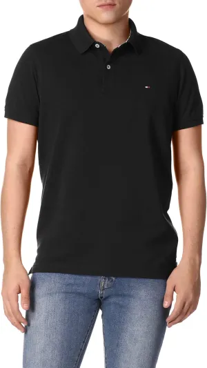 Tommy Hilfiger Men's Short Sleeve Stretch Pique Polo Shirt in Slim Fit