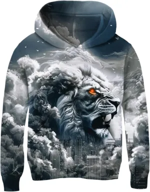 uideazone Hoodies for Boys Girls 3D Printed Hooded Sweatshirts Long Sleeve Pullover Hoody with Pocket 3-16Y