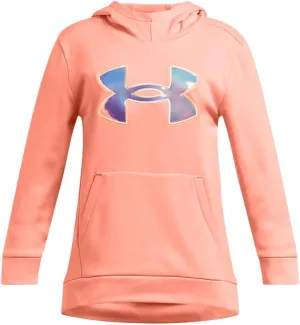 Under Armour Girls' Armour Fleece Iridescent Big Logo Hoodie