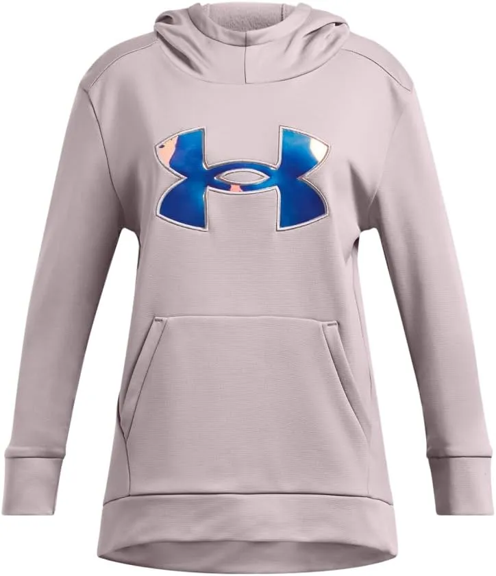 Under Armour Girls' Armour Fleece Iridescent Big Logo Hoodie