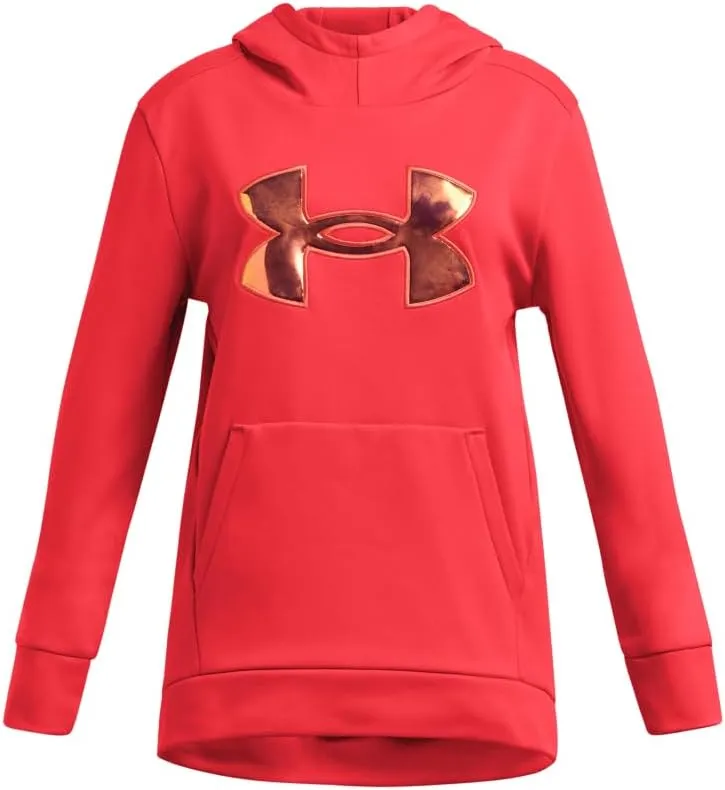 Under Armour Girls' Armour Fleece Iridescent Big Logo Hoodie