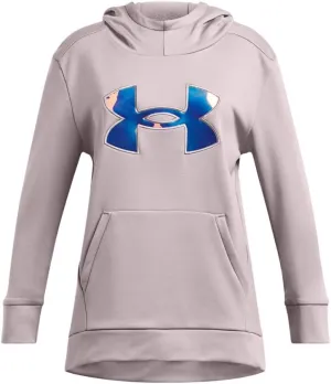 Under Armour Girls' Armour Fleece Iridescent Big Logo Hoodie