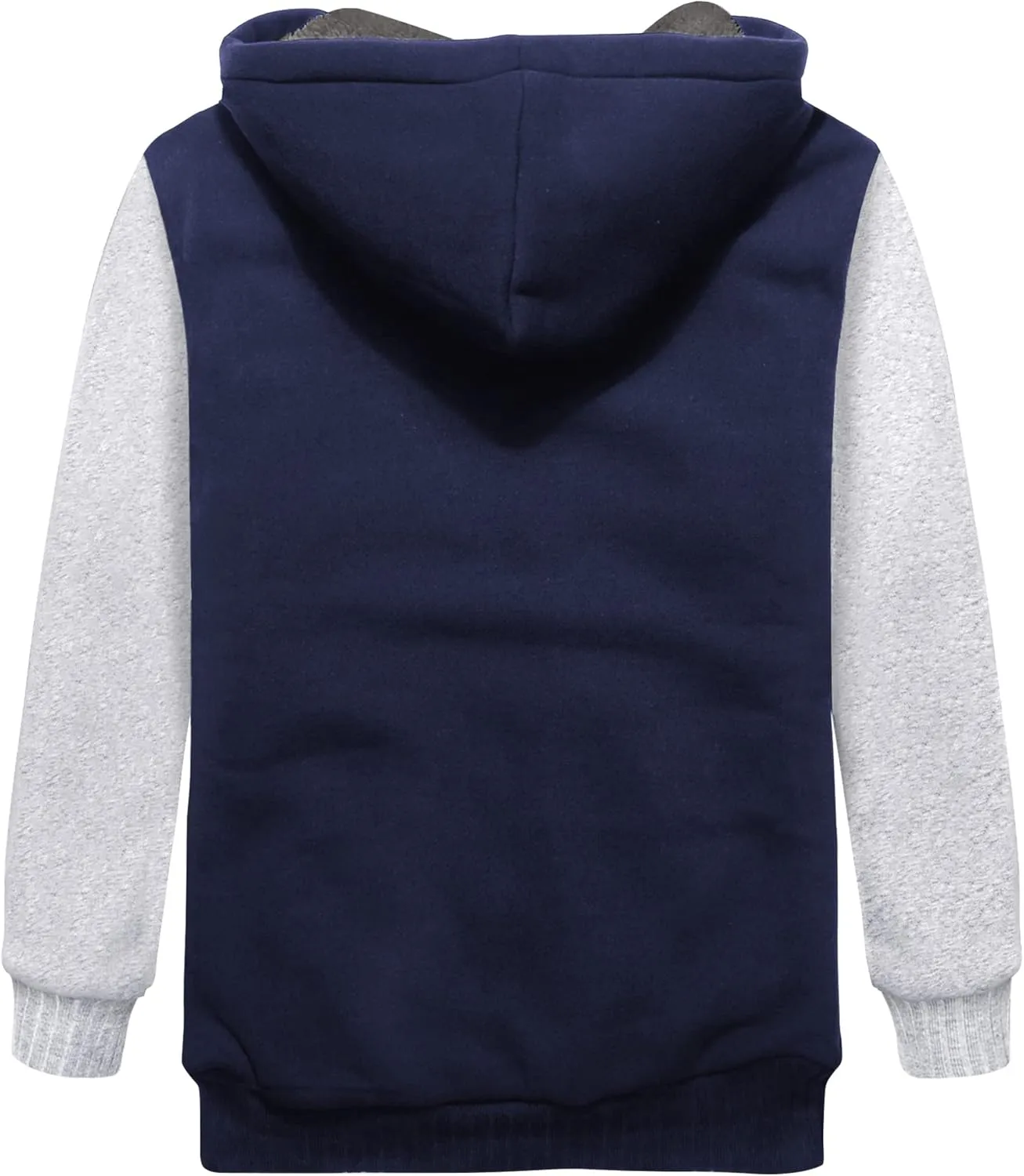 V VALANCH Boys Hoodie Zip Up Fleece Lined Jacket Warm Sherpa Hooded Sweatshirts for Boys Girls 6-15 Years