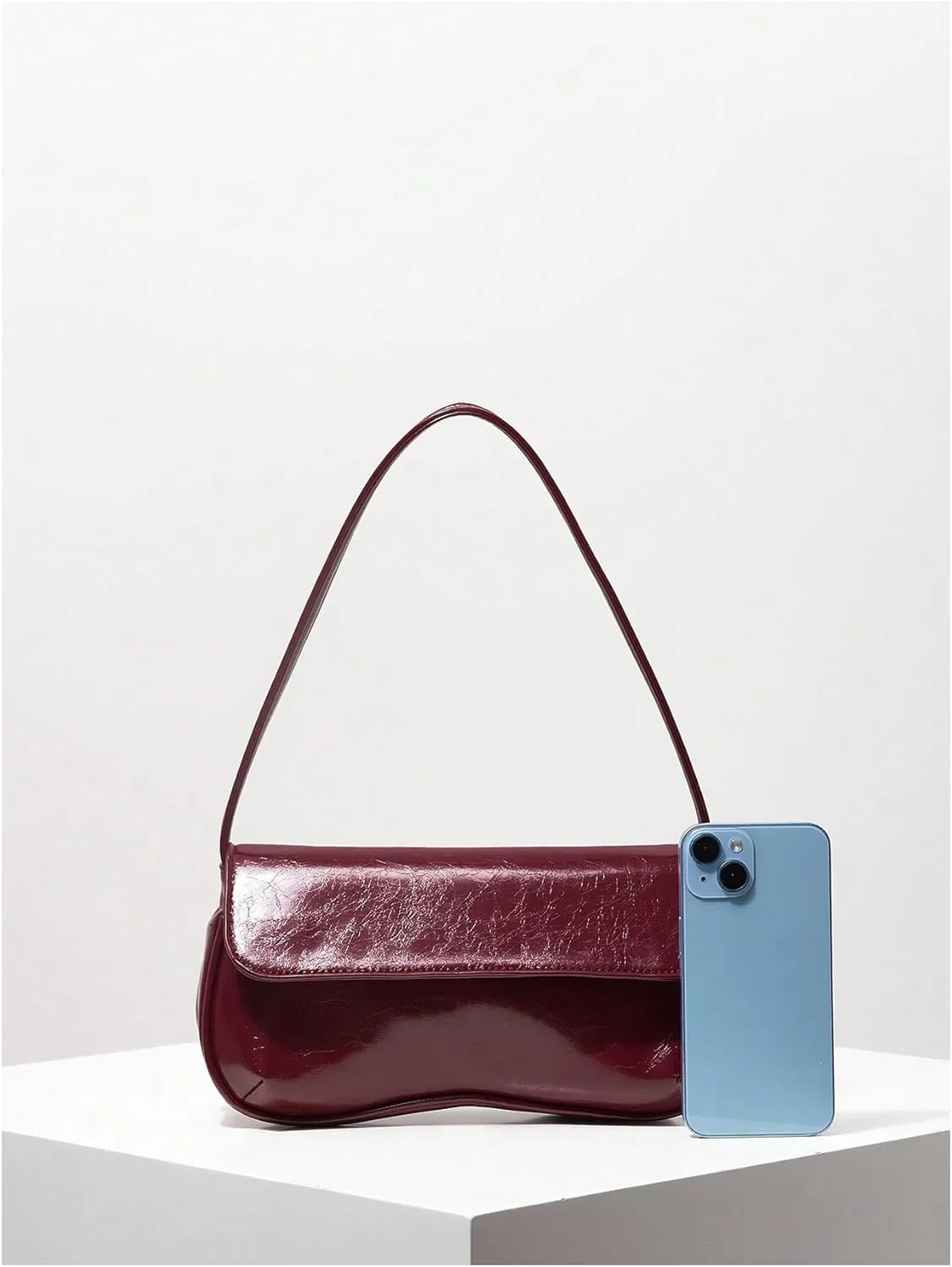 Verdusa Women's Retro Flap Shoulder Bag PU Leather Top Handle Underarm Bag Purse