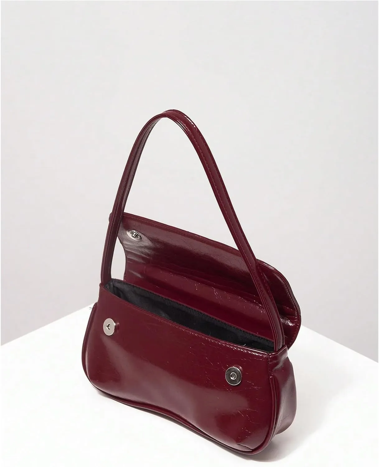 Verdusa Women's Retro Flap Shoulder Bag PU Leather Top Handle Underarm Bag Purse