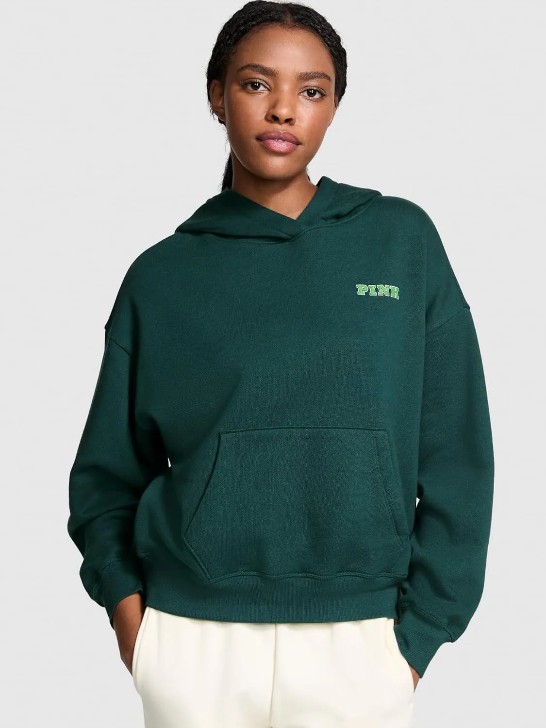 Victoria's Secret Women's PINK Logo Campus Hoodie Sweatshirt (XS-XXL)