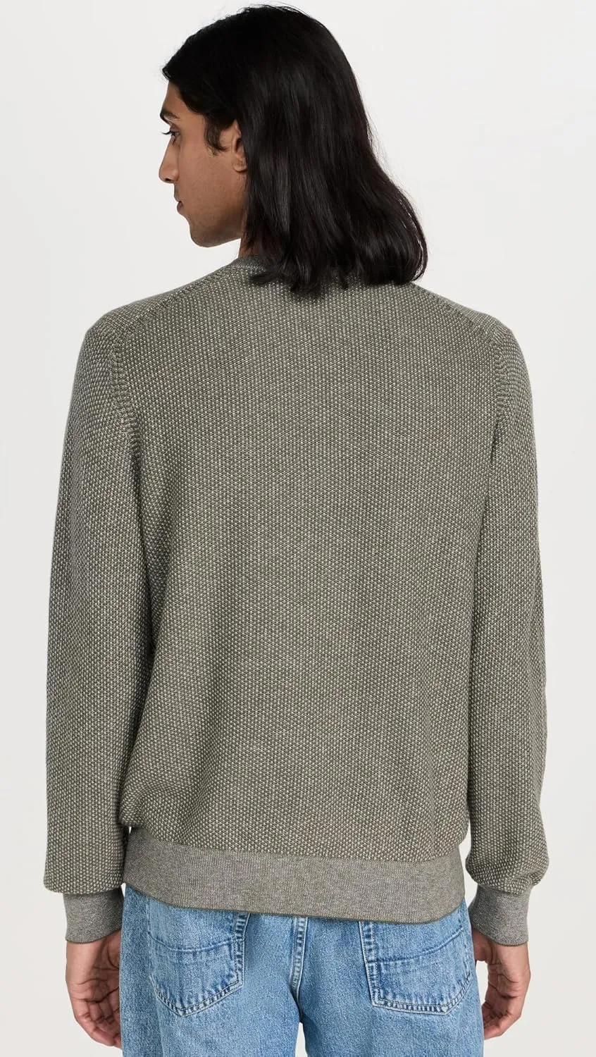 Vince Men's Geo Jacquard Crew Sweater
