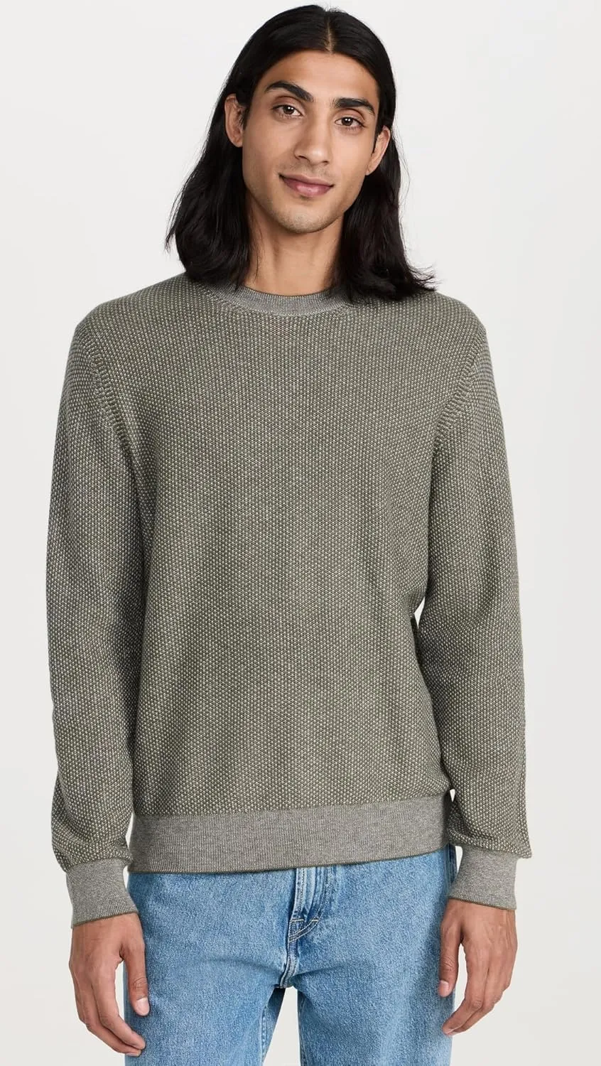 Vince Men's Geo Jacquard Crew Sweater