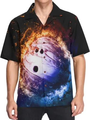 visesunny Stylish Men's Seasonal Hawaiian Casual Button Down Short Sleeve Shirt
