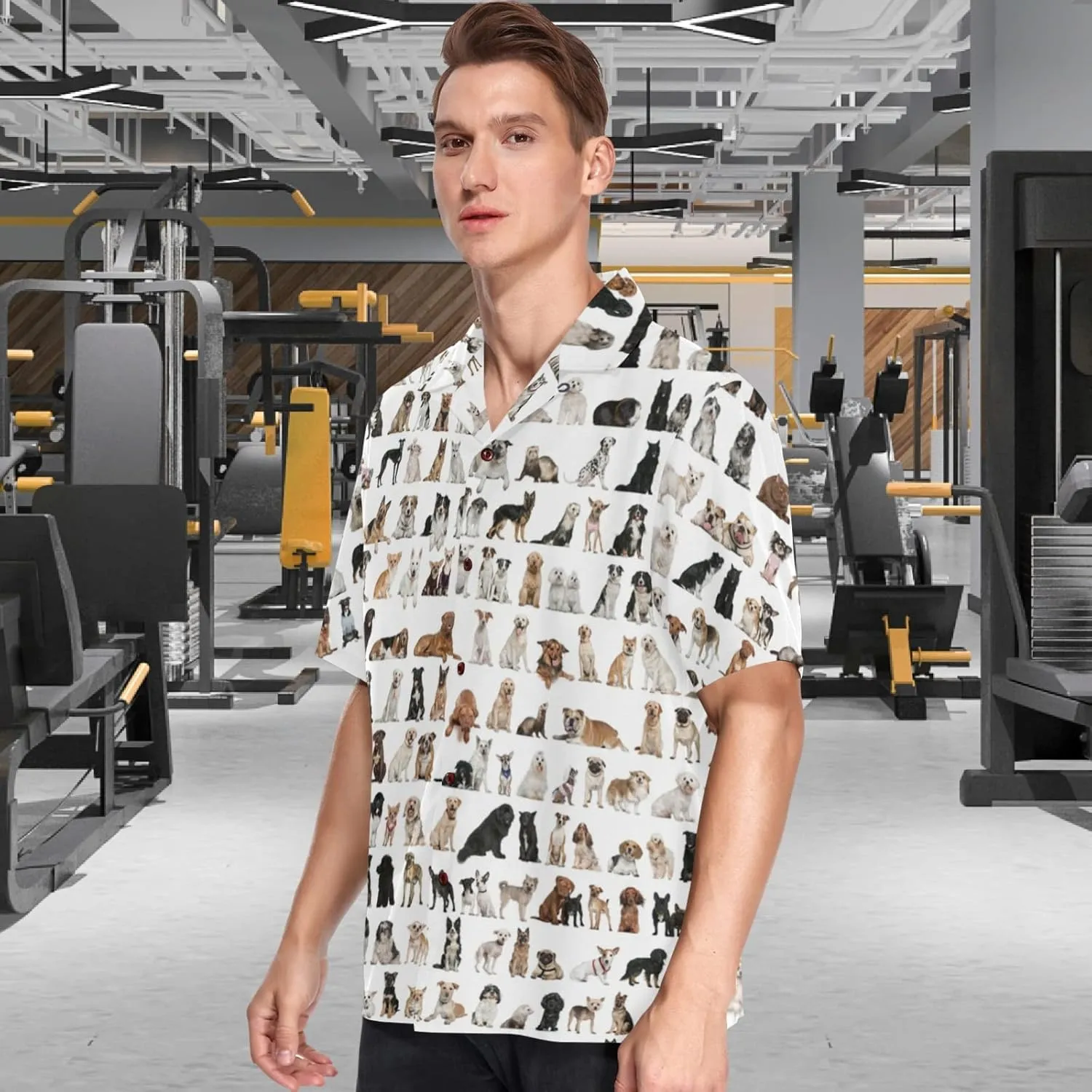 visesunny Stylish Men's Seasonal Hawaiian Casual Button Down Short Sleeve Shirt