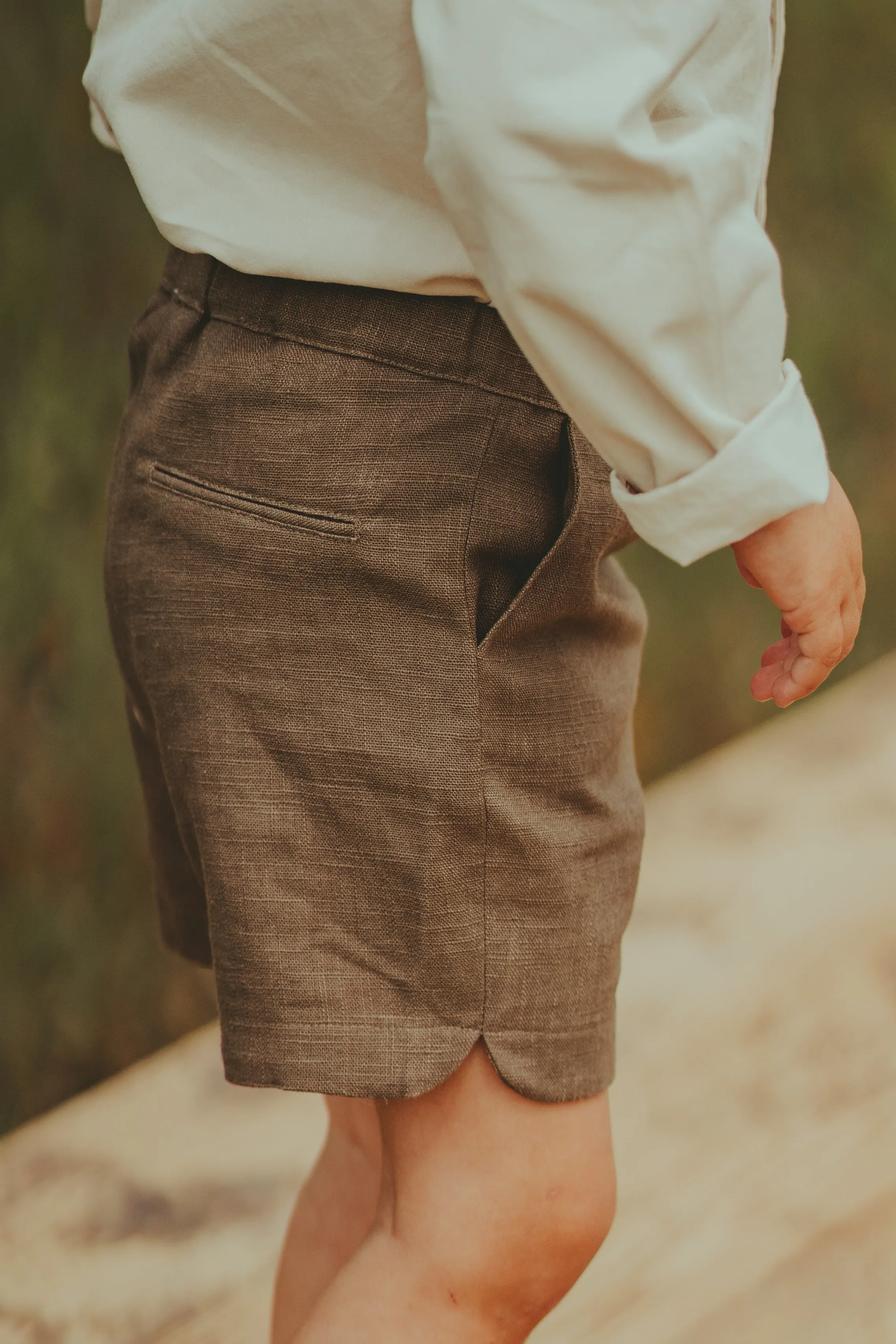 Wavel Linen Shorts | Brown