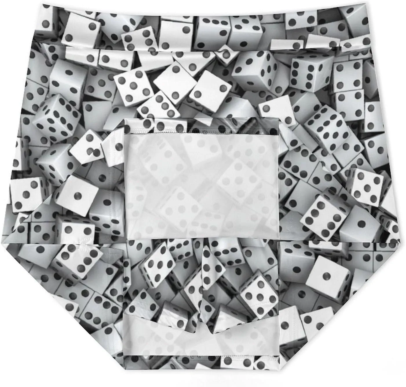 White Dice with Black Spots Women's Mini Tennis Skirt with Shorts Underneath Athletic Workout Cute Skorts