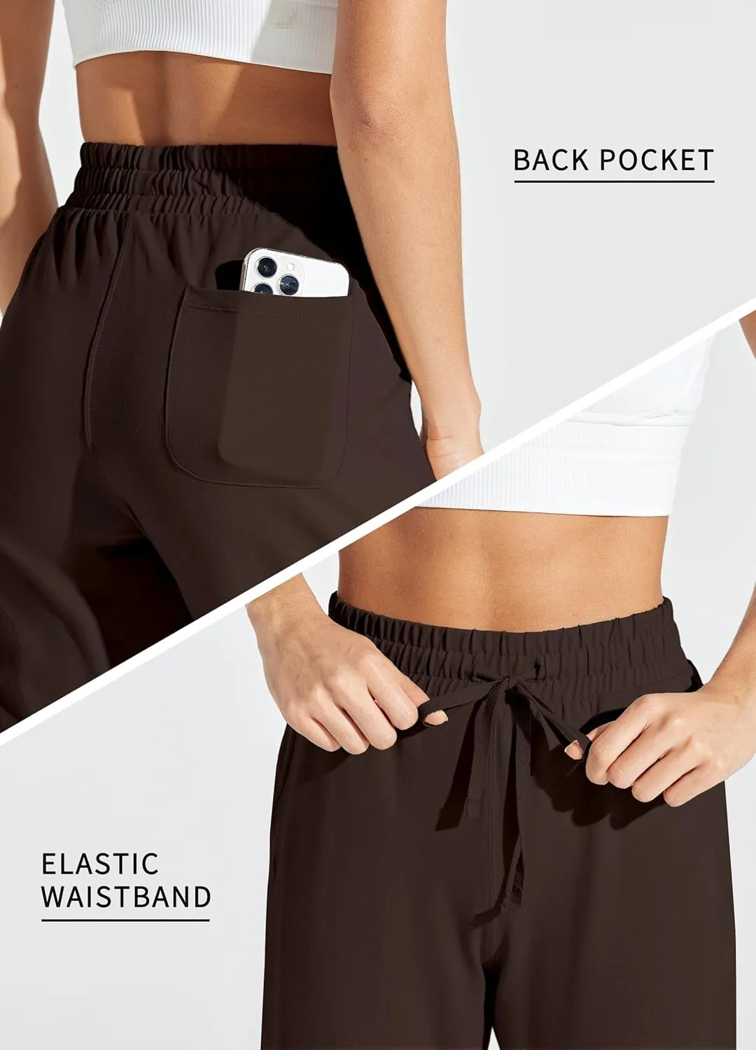 Willit Women's Capris Pants Cotton Yoga Capri Casual Lounge Pants Wide Leg Workout Sweatpants with Pockets 20"