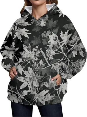 Women Camo Hoodie Oversized Pullover Sweatshirt Casual Loose Fit Workout Athletic Y2k Hoodies With Pockets