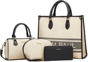 Women Fashion Handbag Wallet Tote Bag Shoulder Bag Top Handle Satchel Purse Set