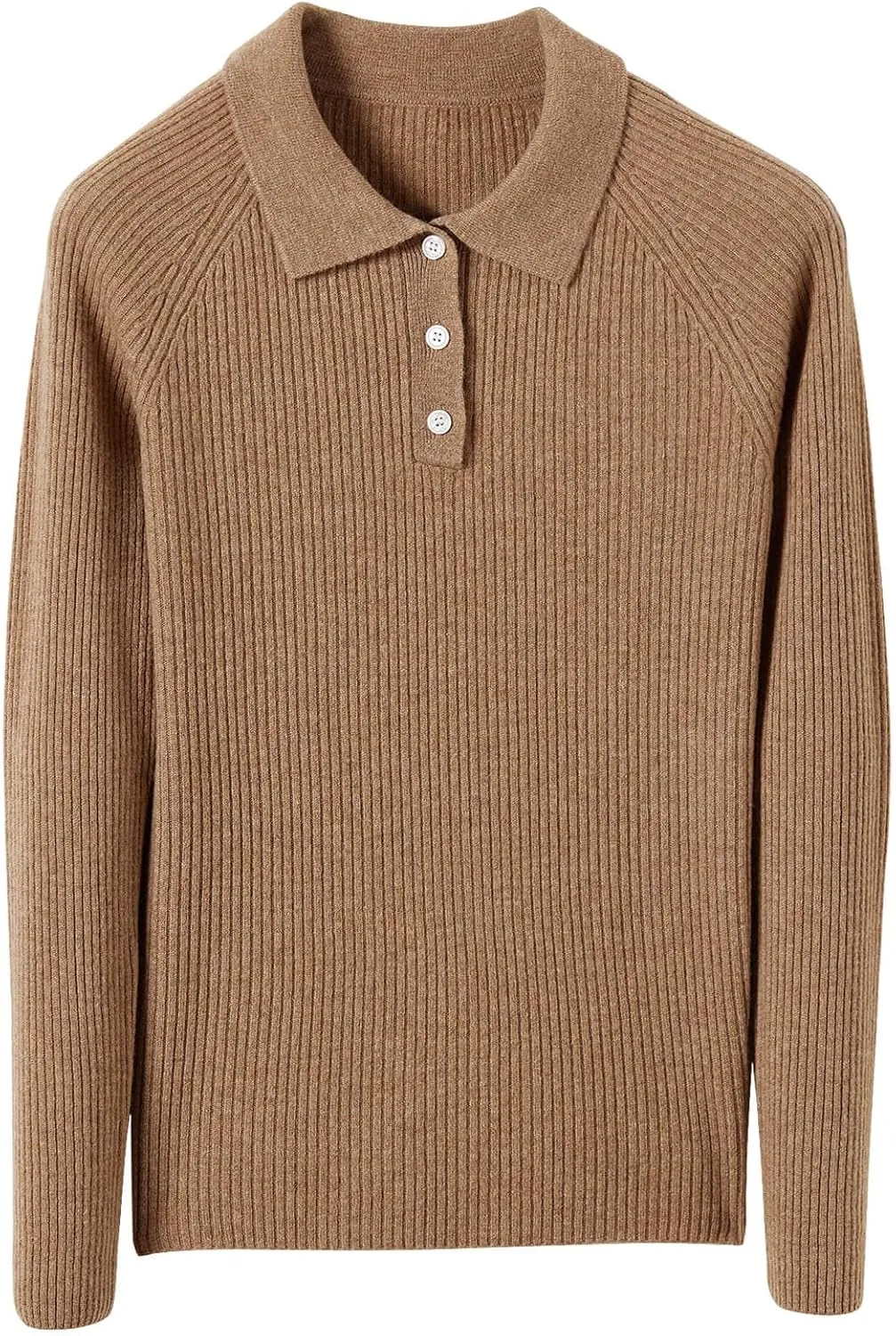 Women's 100% Merino Wool Sweater 2025 Fall Winter Polo Neck Long Sleeve Warm Soft Knit Pulover Sweater