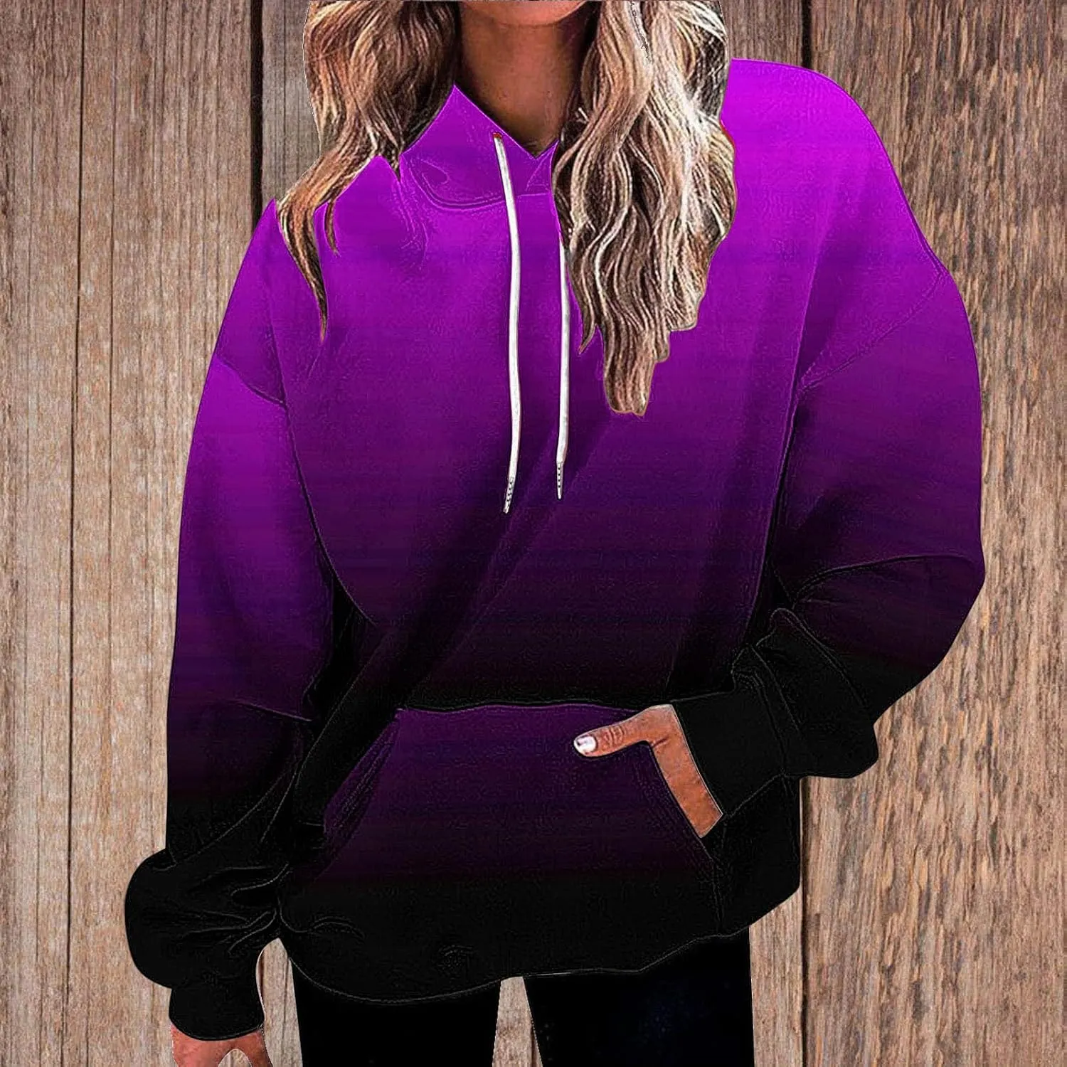 Women's 2025 Retro Tie Dye Drawstring Hoodies y2k Oversized Sweatshirts Drop Shoulder Long Sleeve Pullover Hoody Tops