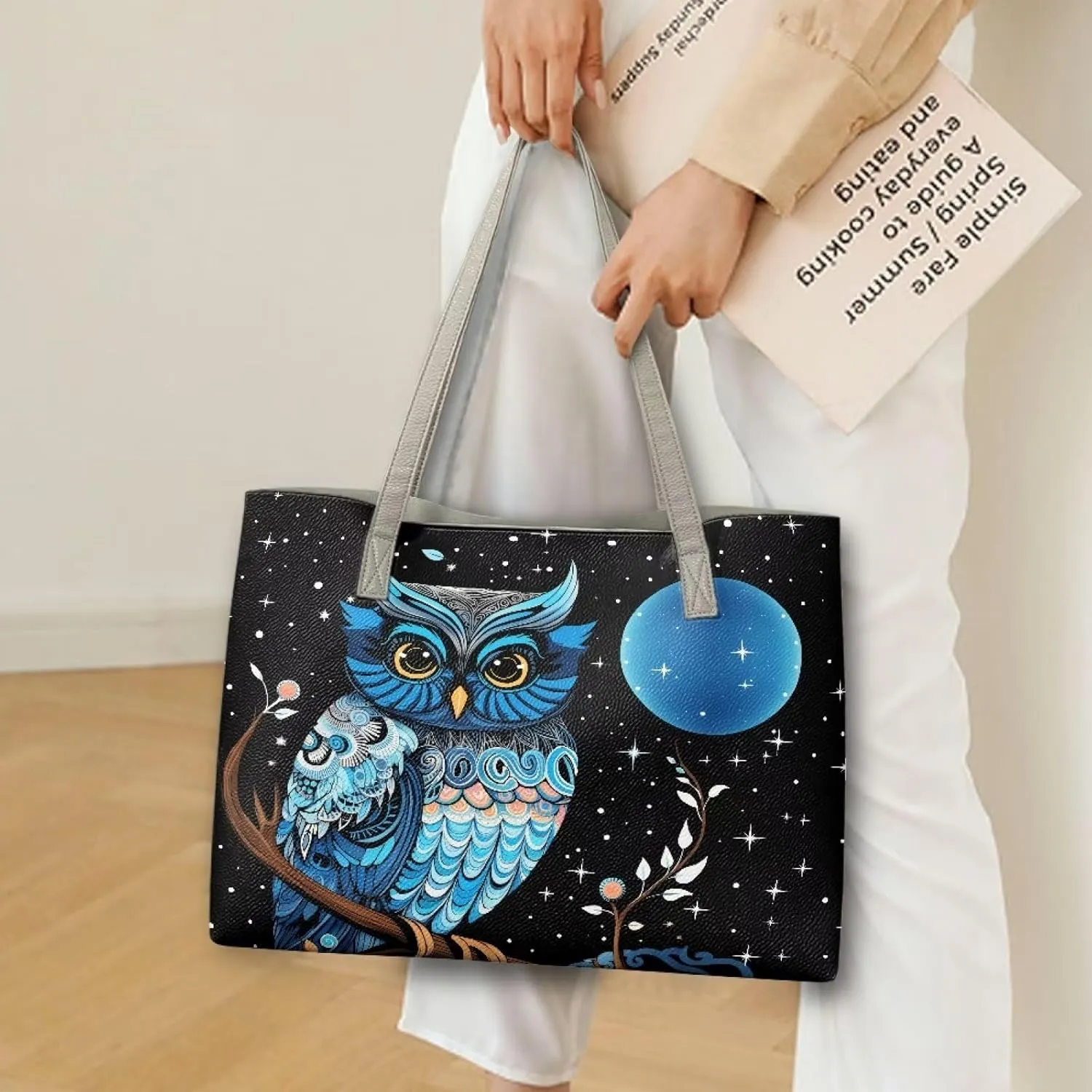 Women's Big Capacity Shoulder Bag Top-handle Handbag with Inner Pocket