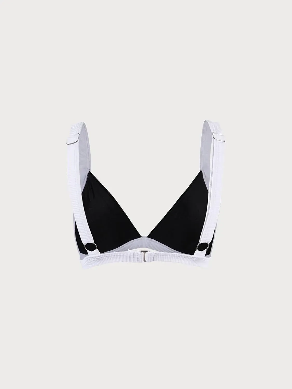 Women's cheecky Contrast Trim Triangle Bikini Set Sexy Bikini Top & Bottom
