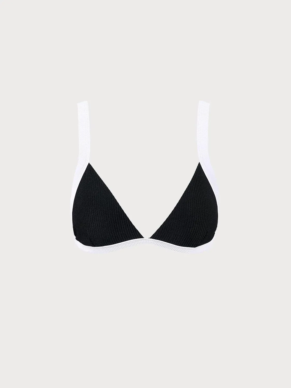 Women's cheecky Contrast Trim Triangle Bikini Set Sexy Bikini Top & Bottom