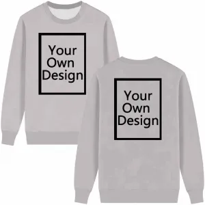 Womens Custom Shirts Design Your Own Sweatshirts Crewneck Fall Long Sleeve Tops, Add Your Text, Photo