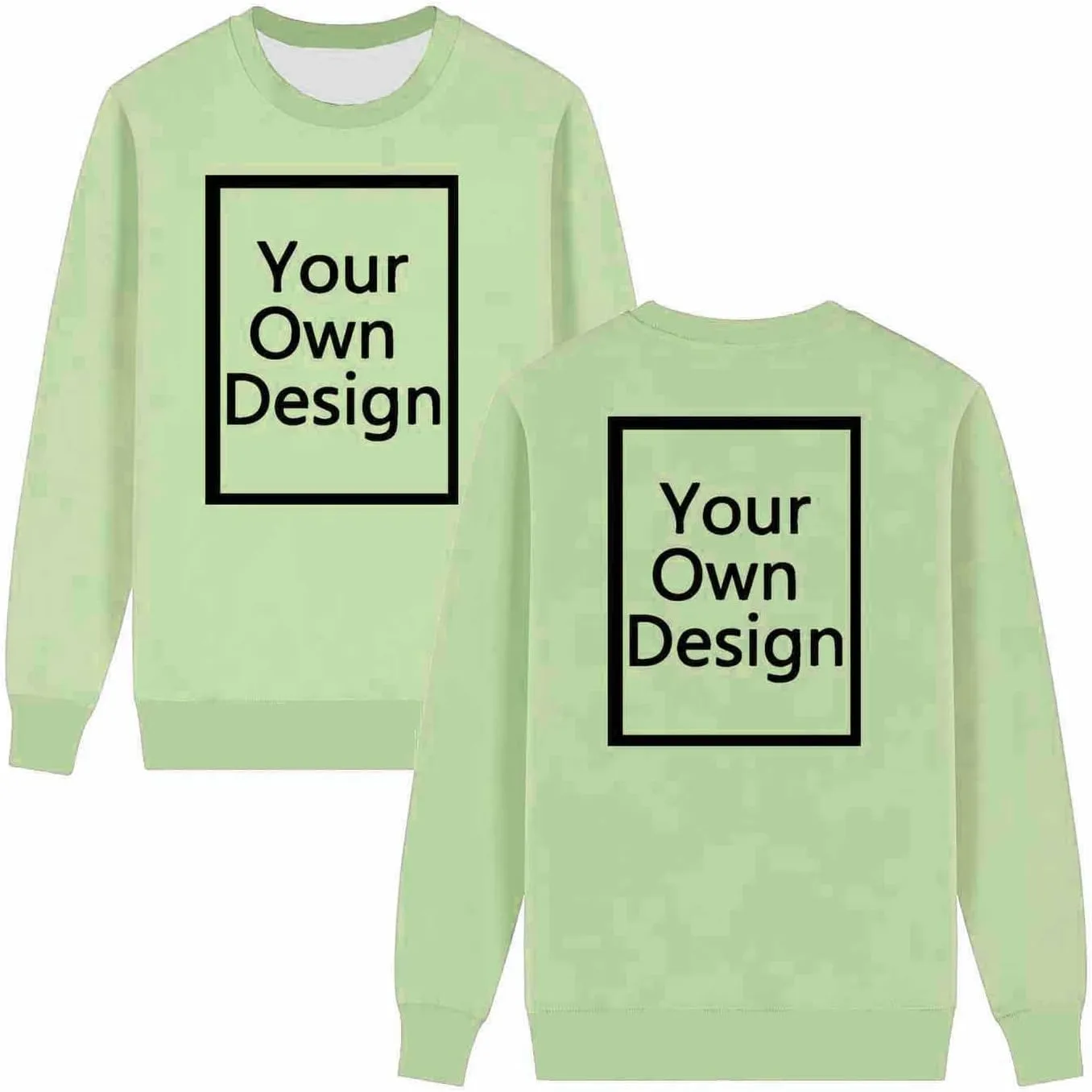 Womens Custom Shirts Design Your Own Sweatshirts Crewneck Fall Long Sleeve Tops, Add Your Text, Photo