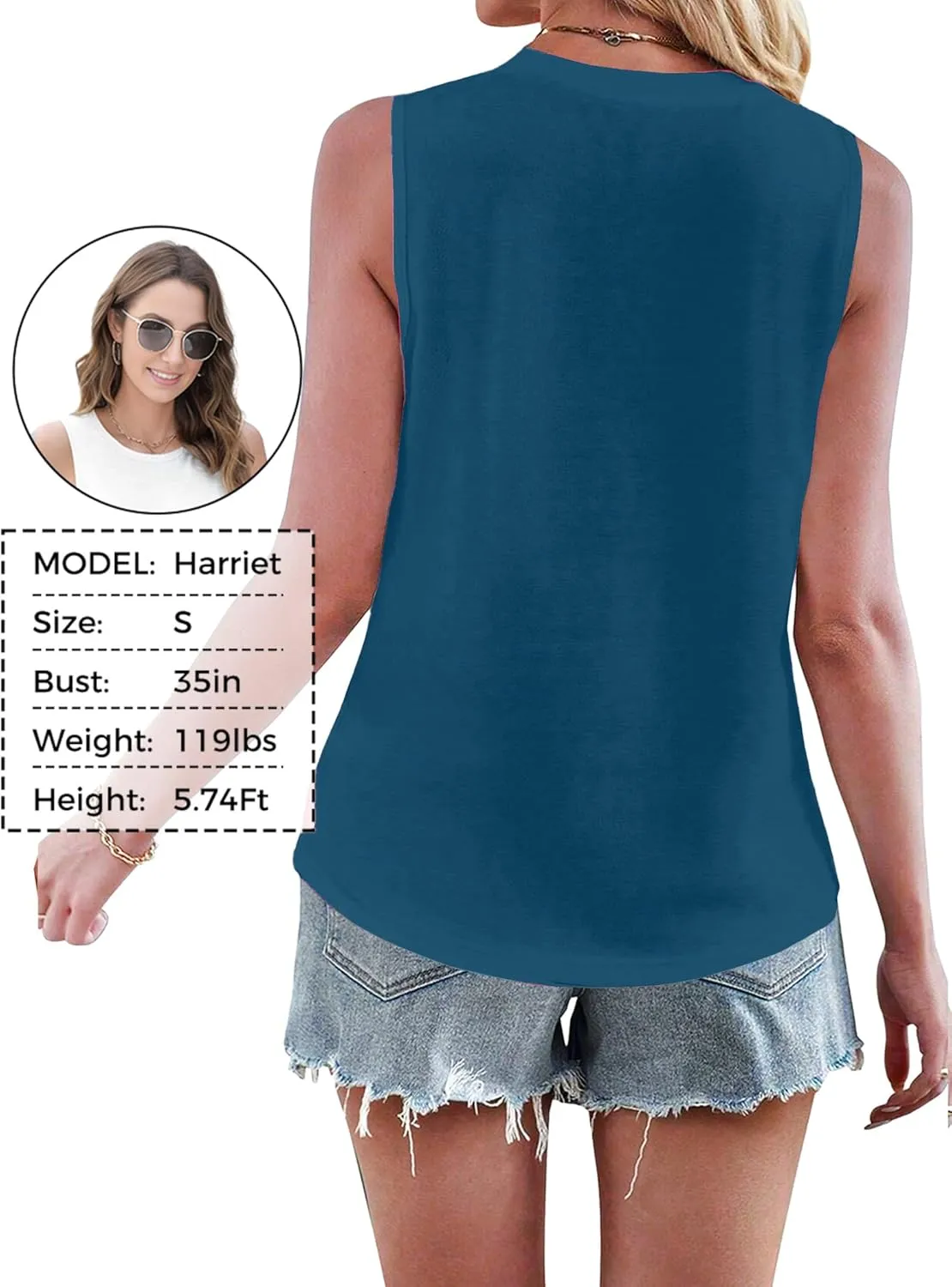 Womens Fashion Tank Tops Crewneck Loose Fit Basic Going Out Clothes Casual Summer Sleeveless Shirts for Women