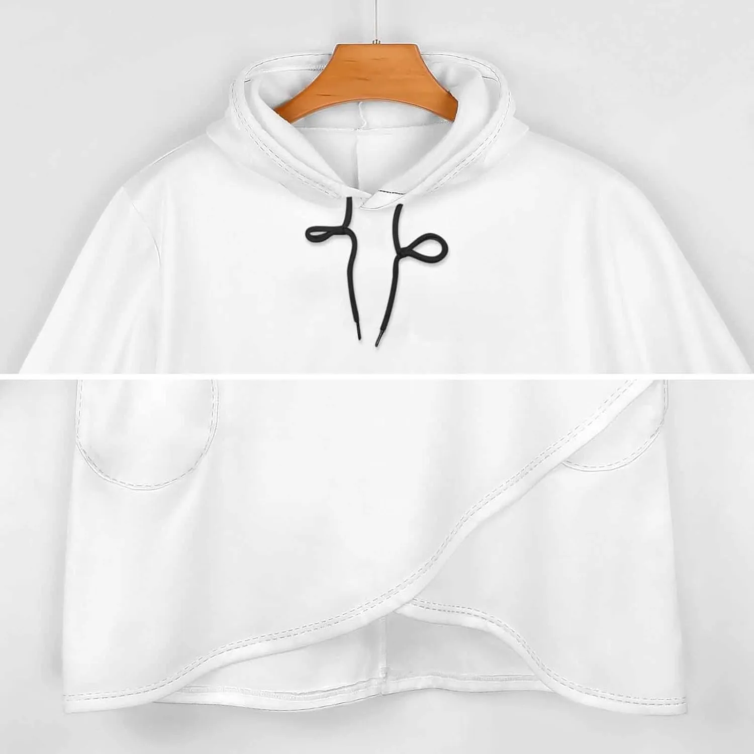 Womens' Long-sleeve Cloak Style Cute Elves Hoodie Layered Vintage Casual