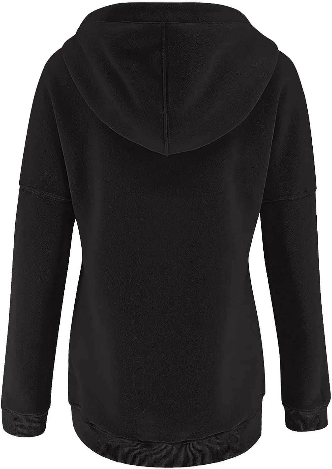 Women's Long Sleeve Oversized Pullover Solid Color Letter Print Hoodie Fall Winter Loose Sweatshirt with Pockets