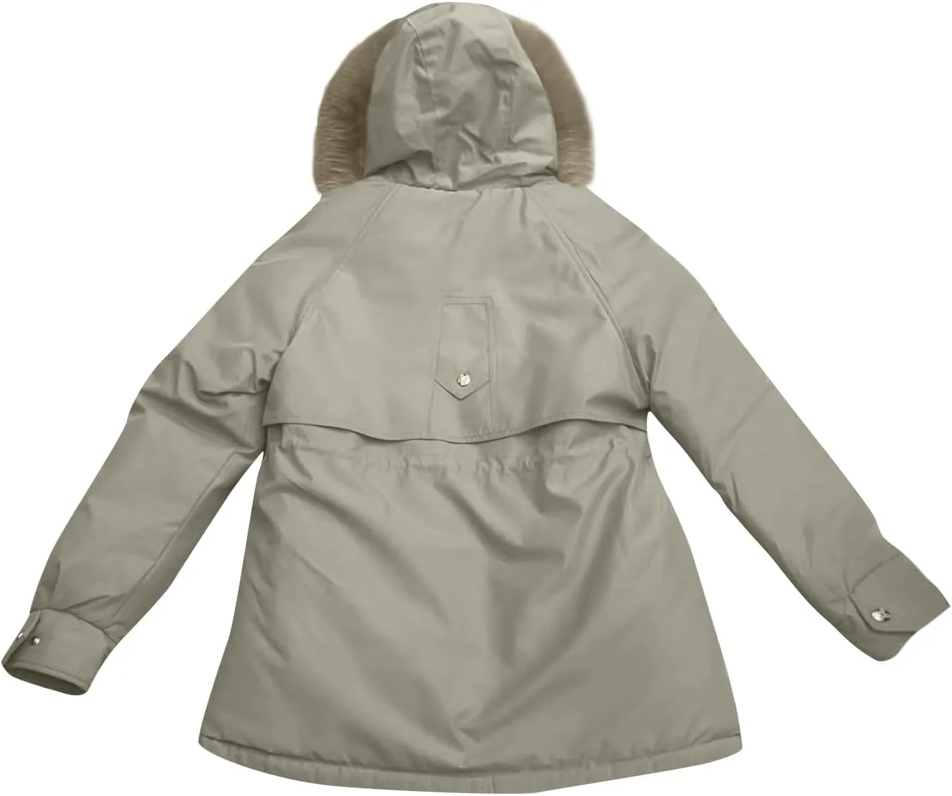 Women's Long Sleeve Winter Parka Coat With Faux Fur Hood Warm Windproof Jacket For Cold