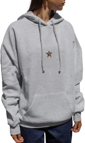 Womens Oversized Leopard Star Graphic Hoodies Long Sleeve Hoodie Pullover Hooded Sweatshirt Aesthetic Hoodie