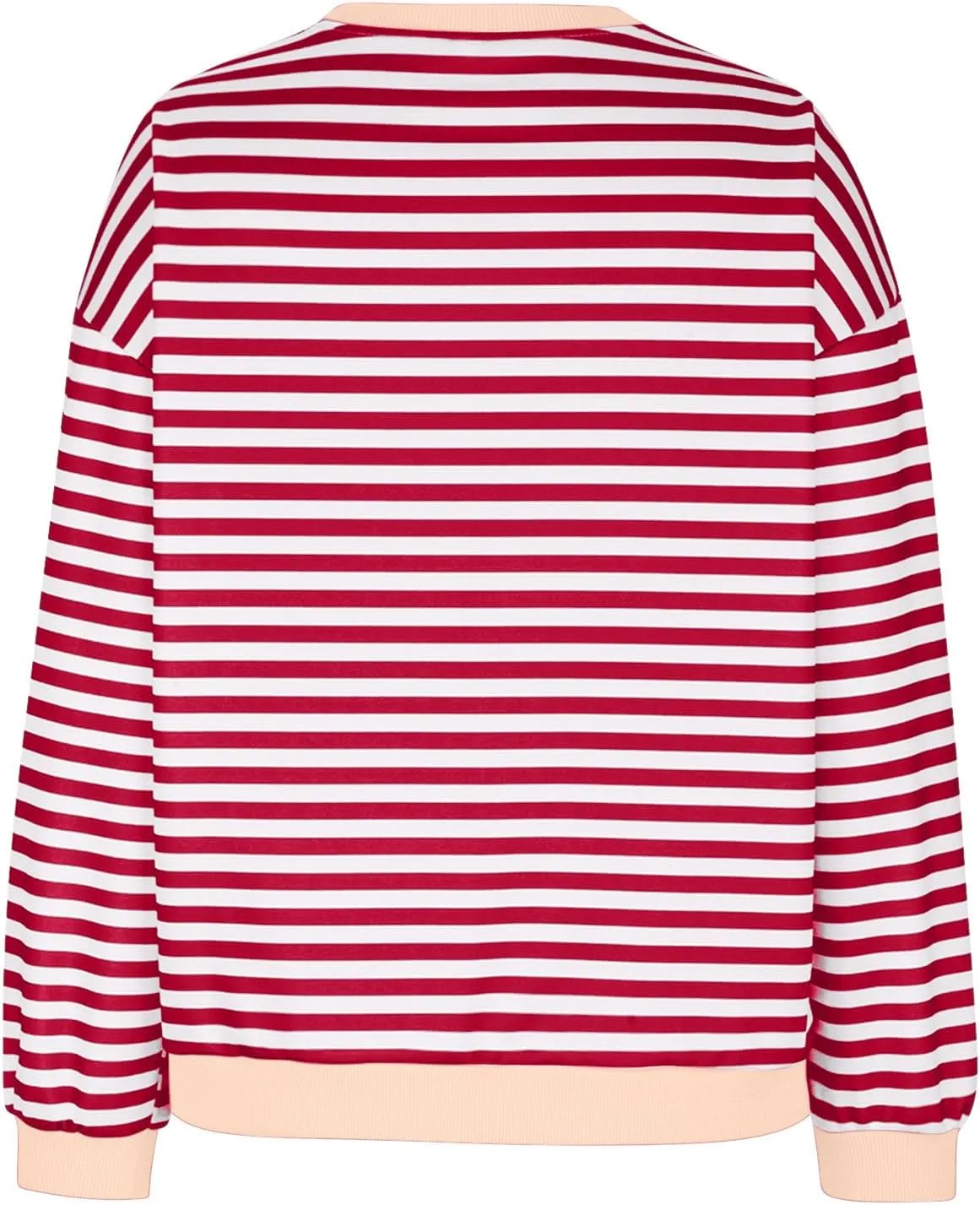 Women's Oversized Sweatshirts 2024 Fall y2k Clothes Casual Striped Pullover Tops Long Sleeve Crewneck Shirts