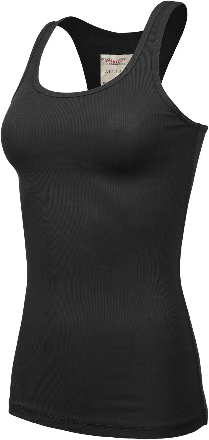 Women's Racerback Tank Top Layering Ribbed Basic Undershirt (S-3X)