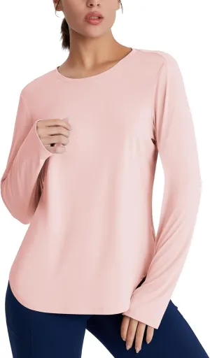 Women's Rash Guard Long Sleeve UV Sun Protection Shirts with Thin Hoodie UPF 50  Lightweight SPF Tops for Hiking