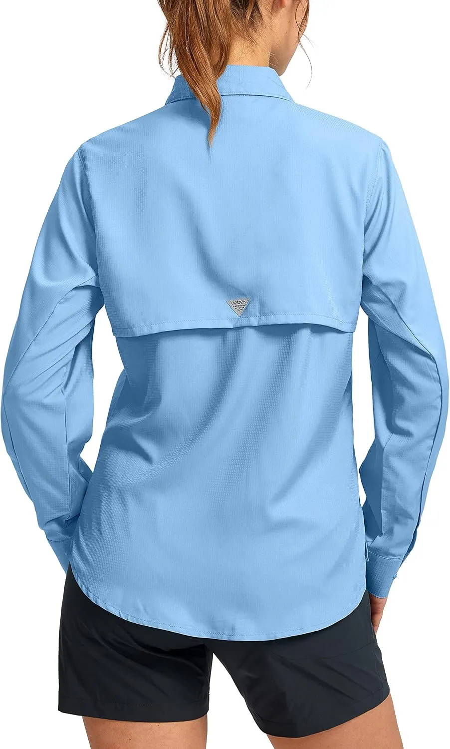 Womens Sun Protection Fishing Shirt with Zipper Pockets Lightweight SPF Long Sleeve Shirts for Hiking Safari