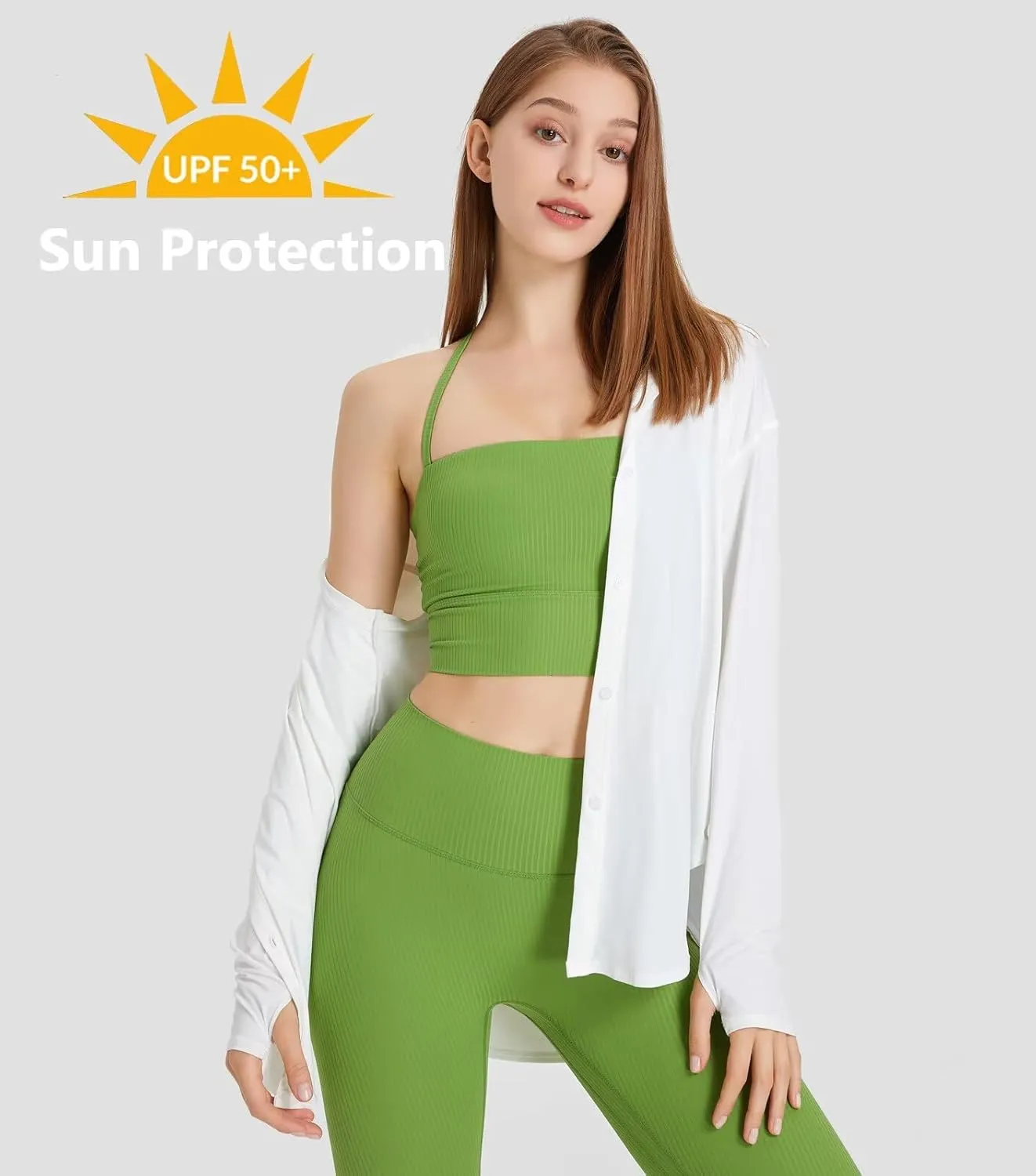 Women's Sun Protection Shirts Long Sleeve UPF 50  Sun Shirt Quick Dry Button Down Full Cover Up for Summer Hiking Outdoor